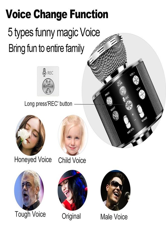 FINYIORE Microphone for Kids, Voice Changing Karaoke Micorphones Boys Girls Gifts for Kids Party Singing Microphone, White Elephant Gift for Adults - Image 3